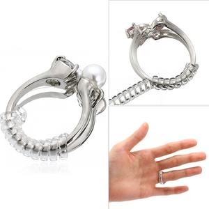 Ajustador de tamaño de anillo para anillos sueltos, mandril para joyería, protector de joyas, juego de tensores de silicona en espiral - Product Image 2