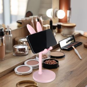 Organiseurs de bureau à thème lapin mignon, très vendus en 2024 : supports de téléphone/tablette télescopiques, réglables et portables - Product Image 3