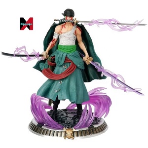 One Pieced Dual Head Mini Zoro Figura Anime Estatua Modelo Tres Espadas Sueño Regalo - Product Image 2