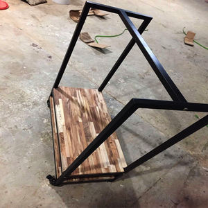 Estantería de madera de haya antigua, estantería de almacenamiento <span class=keywords><strong>con</strong></span> soporte - Product Image 5