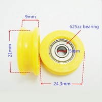 Roulettes en nylon 5x24x9mm avec roulement 625 pour portes et fenêtres, vente en gros directe d'usine Rimao