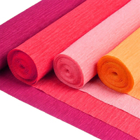 Factory Supplier Italian 180g Crepe Paper Roll 50*180cm Color Crepe Paperboard Premium 250cm Crepe Paper for Creative Projects