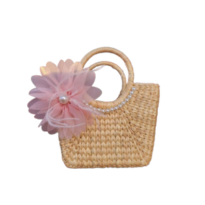 Bolsa de mimbre marrón claro de estilo clásico, entrega rápida, bolsa de jacinto de agua, Material de mimbre hecho en Vietnam - Product Image 1