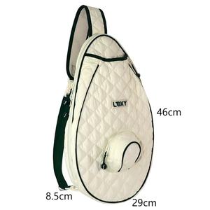 Bolso bandolera con bolsillo pequeño para pelotas, acolchado, de nailon, impermeable, personalizado, para tenis, pickleball y pádel. - Product Image 6