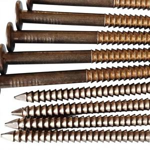 Perni o filetti in rame massiccio per chiodi da barca con gambo quadrato in rame, chiodi per rivestimenti con gambo tondo in rame - Product Image 5