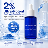 Sérum Visage Anti-rides et Hydratant au Peptide de Cuivre Bleu (GHK-Cu 2%) OEM ODM, Réparateur de Barrière Cutanée, Marque Privée 30ml