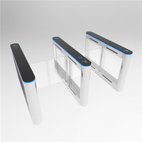 Barrière pivotante de contrôle d'accès, lecteur de cartes NFC, QR Code, reconnaissance faciale, en acier inoxydable IP65 pour gymnase, hôpital