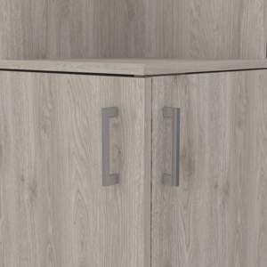 DB Syrah Armoire de bar à double porte gris clair avec huit bouteilles et deux étagères ouvertes Huit bouteilles Cubbies - Product Image 3