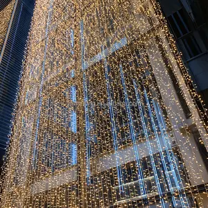 Outdoor Weihnachts ferien Straße Straße Dekoration 3d Led hängenden Regenschirm Motiv Lichter