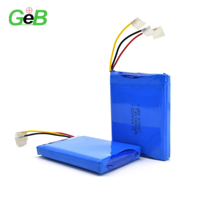 Factory Sale Li-ion Lithium Polymer Battery Pack 2S1P GEB475067 7.4V 1800mah With JST Rechargeable Battery for Digital 5G Device