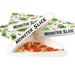 Cajas <span class=keywords><strong>Para</strong></span> Pizza personalizadas, caja de pizza de papel con logotipo, contenedor de comida triangular, caja de rebanadas de pizza con impresión personalizada - Product Image 4