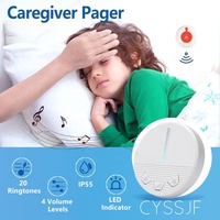 Sistema Inalámbrico de Llamada para Enfermeras - Receptor LED Portátil con Luz Intermitente, Botón de Llamada de Emergencia para Personas Mayores, para el Hogar, Clínica y Hospital