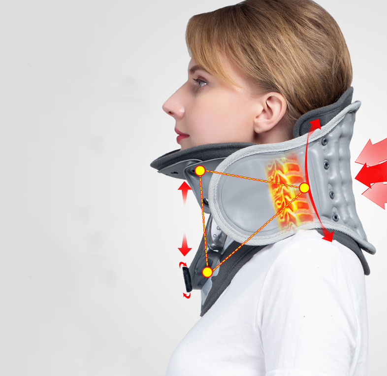 Airbag adjustable neck retractor home inflatable massage cervical spine sports neck supporter