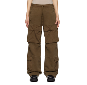 Pantalon cargo de jogging vintage pour homme, taille haute, brodé, en toile 100% coton, imperméable et respirant, avec cordon de serrage - Product Image 2