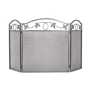 59X29in interior 3 Panel de Metal chispas chimenea paneles chimenea pantalla con cubierta de malla de fuego lugar <span class=keywords><strong>cerca</strong></span>. - Product Image 1