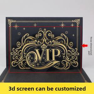 Biglietto d'Auguri 3D in Carta Traforata 2023, Regalo Aziendale per Clienti e Dipendenti, Stampa in Oro di Alta Qualità, Creativo - Product Image 3