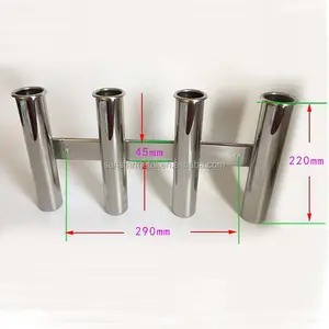 1 PCS Aluminium Fishing Rod Holder 3 Tubes Linked 3 Rod Rack