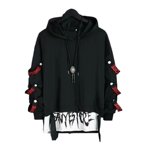 Sudadera con Capucha Estampada Extra Grande para Hombre, Estilo Casual y Urbano - Product Image 1