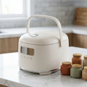Rice Cooker Multi-Function Household Soup Porridge Fast Appliance 3L Modern Touch Interface LED Display and Electroplated - Product Image 1