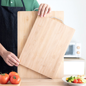 Bamboo Cutting Board Rectangle With Handle Large Thickened For Kitchen Use - Product Image 1