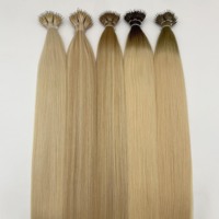 Extensiones de Cabello Humano Virgen Europeo Pre-Adheridas, Color Claro, Suaves y Sin Enredos, Económicas, Personalizables con Punta Nano