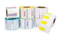 Étiquettes autocollantes en papier thermique direct, impression couleur personnalisée, rouleau d'étiquettes à code-barres 50x25 58x40 58x60 60x40