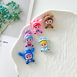 Dibujos animados DIY resina manualidades accesorios hechos a mano crema pegamento teléfono caso zapato hebilla taza de agua sentado postura Niño para personalizado - Product Image 2