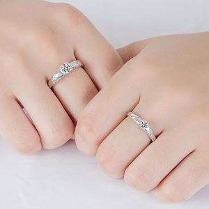 Romantic Adjustable Open Wedding Cross <b>Couple</b> <b>Ring</b> Men Women Platinum Plated Fashion <b>Rings</b> Shiny Diamond Zircon Anillos De - Product Image 5
