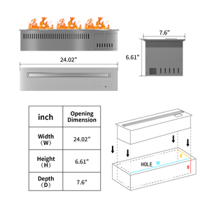 <span class=keywords><strong>Chimenea</strong></span> de Etanol Inteligente PANSEE, Inserto de <span class=keywords><strong>Chimenea</strong></span> Moderno de Diseño, Calefacción Interior de Metal, WiFi, Encendido Automático, Control Remoto, Apartamento, Hotel - Product Image 5