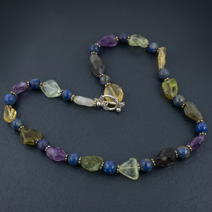Collar Bohemio Vintage de Moda para Mujer con Piedras Semipreciosas, Perlas, Turquesa, Granate y Cuentas de Jade para Regalo - Product Image 4