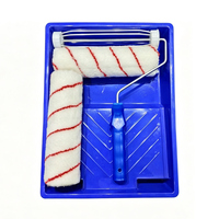 Kit de peinture mural Sanfine : Rouleau de peinture en fibres synthétiques, bac à peinture, manche de rouleau Runner Pro, outil de finition des bords, livraison directe