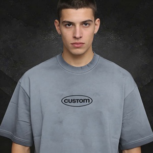 Camisetas de Manga Corta para Hombre, Corte Regular, 100% Algodón, Transpirables, Ecológicas, Estilo Urbano, con Diseño de Serigrafía - Product Image 3