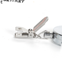 Porte-badge tout métal de 4,0 cm avec pince à serviette |   Porte-badge robuste pour infirmières et personnel de bureau