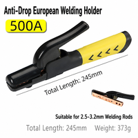 Porte-électrode de soudage en cuivre 800A, support de soudage robuste avec poignée isolée pour SMAW MMA, construction navale