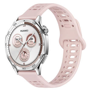 Bracelet de luxe en silicone pour montre Huawei GT5 avec design découpé à boutons, spécialement conçu pour la montre Huawei Watch GT5 - Product Image 3