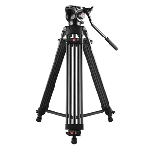 PULUZ Trépied Professionnel Robuste en Alliage d'Aluminium de 1,6 m avec Tête Fluide <span class=keywords><strong>pour</strong></span> Caméscope, Appareil Photo <span class=keywords><strong>Reflex</strong></span> Numérique / Hybride - Product Image 1