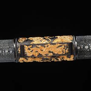 ดาบเหล็กแปดเหลี่ยมลายแตกน้ำแข็งเมืองหลงฉวน ยาว 111 ซม. ดาบเหล็กชุบทอง งานฝีมือระดับสูง ของสะสมระดับไฮเอนด์ - Product Image 6