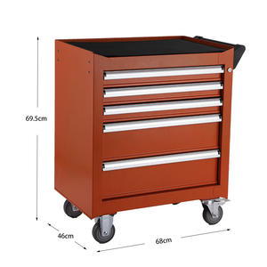 Coffre à outils avec roues roulantes à 3 niveaux avec capacité de roues Chariot de service industriel utilitaire robuste avec système de verrouillage Tiroir - Product Image 6