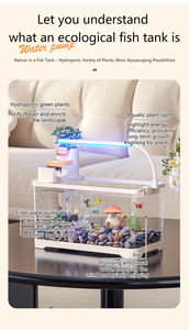 Aquarium 2025 Nouveau Bassin de poissons pour salon, bureau, production d'oxygène écologique, paysage, maison, filtration par méthode ancienne - Product Image 5