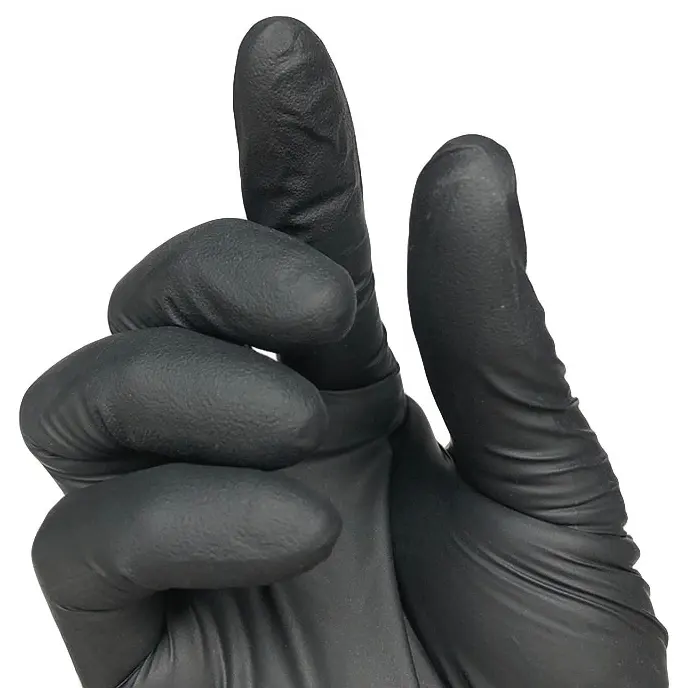 ニトリル手袋黒使い捨て粉末無料安全手袋ラボ用メーカー