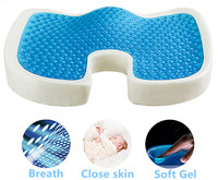 Coussin de siège ergonomique rafraîchissant en gel et mousse à mémoire de forme pour les employés de bureau, les conducteurs, soulagement de la douleur au coccyx, coussin de soutien orthopédique