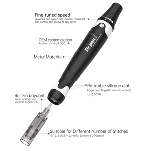 Meilleur stylo dermique professionnel <span class=keywords><strong>A7</strong></span> Microneedle Derma Pen Meso Microneedling Soins de beauté corporelle Aiguille de 1,5 mm - Product Image 3