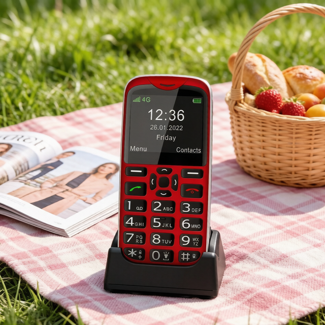 New French Feature Phone 2.31 Inch 4G Keypad Big Button SOS Emergency FM Radio Elderly Long Standby Unlocked Wholesale