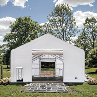 Hangar d'avion Double Truss Industrial Car Storage Shelter 30x20 Arch Space 48mm Purlin Tubes Cadre en acier galvanisé
