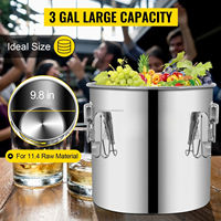 Alambic à alcool en acier inoxydable 12L 20L 30L 50L avec condenseur, chaudière de distillation d'eau et d'alcool 13,2 Gal avec tube en cuivre pour la fabrication de vin
