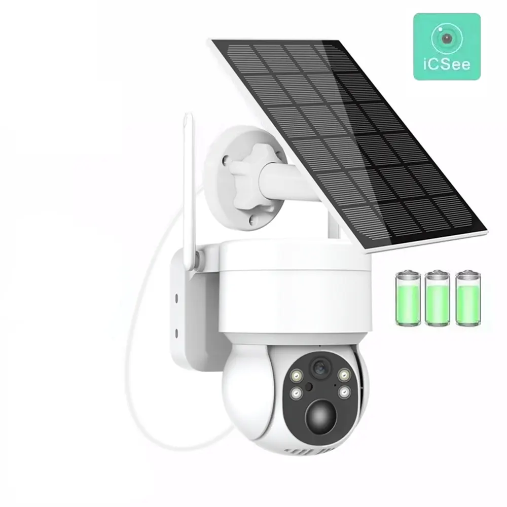 Voll farbige PTZ Intelligente Sicherheit mit geringerer Leistung Icsee Wireless Solar CCTV Wifi-Kamera