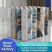 Papel Tapiz Autoadhesivo de PVC Impermeable con Efecto 3D de Mármol para Renovación de Sala de Estar, Cocina y Baño