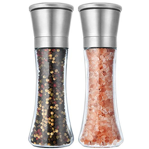 Moulins à poivre rechargeables pour la cuisine à domicile, cadeau avec réglage de la grosseur en céramique - Product Image 1