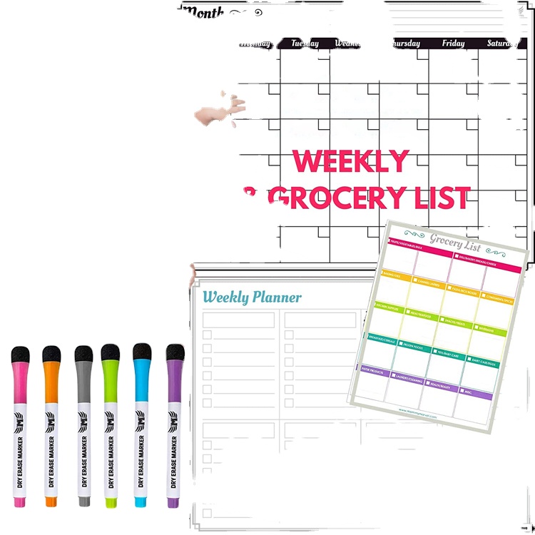 Еженедельный дневник, таймер, доска, календарь и ежемесячная доска, магнитный планировщик