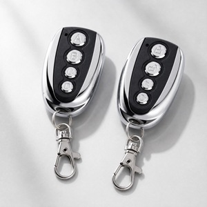 Control Remoto Universal Compacto <span class=keywords><strong>de</strong></span> 315MHz con Borde Metálico, 433MHz, 4 Canales RF, para Abridor <span class=keywords><strong>de</strong></span> Puerta <span class=keywords><strong>de</strong></span> <span class=keywords><strong>Garaje</strong></span>, Alarma <span class=keywords><strong>de</strong></span> Coche, Personalizable - Product Image 1